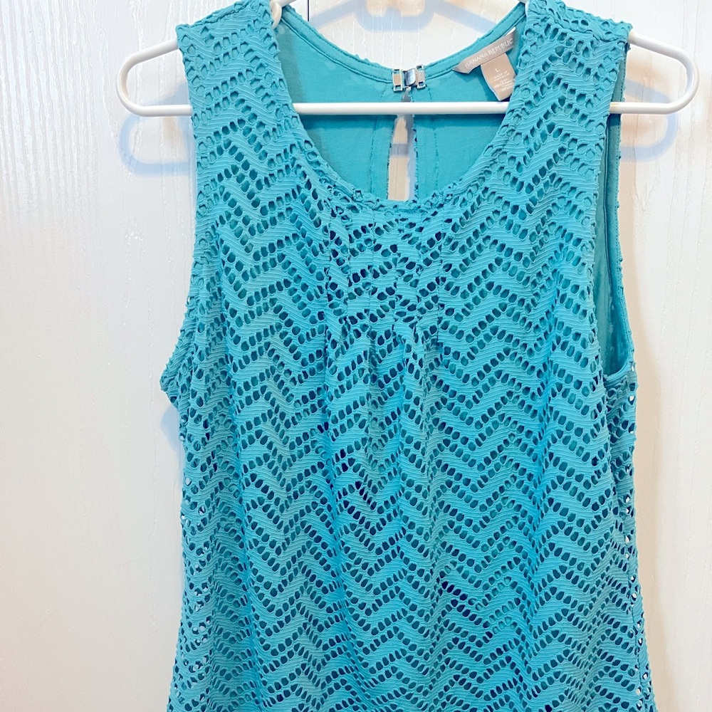 Banana Republic Sleeveless Tunic with Cutout Overlay